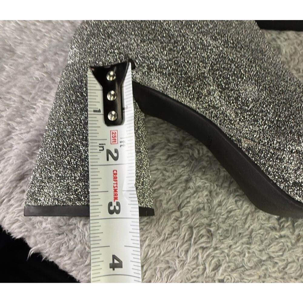 Abound Steffie Platform Boot Women's Silver Knit Ankle Bootie Size 6.5 Gogo - Picture 4 of 9